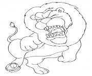 Coloriage lion cartoon dessin