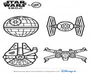 star wars vaisseaux emoji dessin à colorier