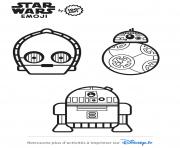 star wars personnages emoji 2 dessin à colorier