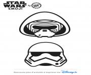 star wars stormtrooper emoji dessin à colorier