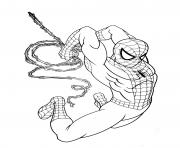 garcon super heros marvel spiderman dessin à colorier