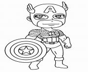 garcon super heros capitaine america dessin à colorier