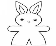 grand lapin facile dessin à colorier