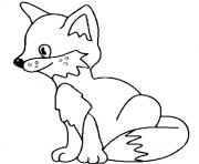 petit renard dessin à colorier