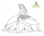 Coloriage Raiponce est une princesse fille unique du roi et de la reine de son royaume dessin