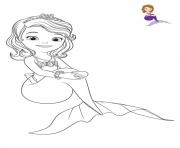 Coloriage princesse barbie avec une jolie robe dessin