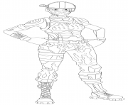 Coloriage Fortnite battle royale personnage 6 dessin