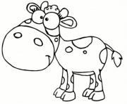 Coloriage animaux de la ferme vache dessin