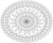 Coloriage mandala flower psychedelic dessin