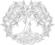 Coloriage mandala arbre de la vie par Artsashina