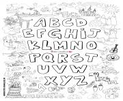 abecedaire avec dessins dessin à colorier