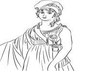 Coloriage marianne avec bonnet phrygien