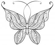 Coloriage papillon insecte jolis motifs 8 dessin