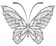 papillon zentangle jolis motifs 17 dessin à colorier