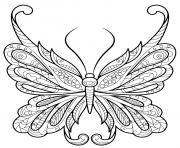 Coloriage papillon zentangle jolis motifs 16 dessin