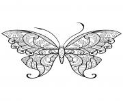 Coloriage papillon insecte jolis motifs 6 dessin