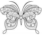 Coloriage papillon jolis motifs 3 dessin