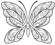 Coloriage papillon zentangle jolis motifs 17 dessin