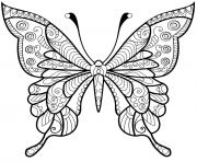 Coloriage papillon adulte jolis motifs 10 dessin