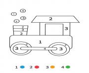 Coloriage magique voiture de course facile simple maternelle dessin