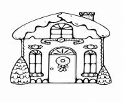 Coloriage maison de noel paine pices dessin