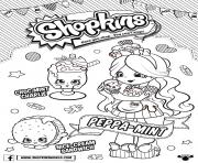 Shopkins Doll Chef Club Peppa Mint dessin à colorier