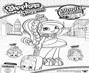 Coloriage shopkins shoppies world vacation europe Spaghetti Sue Mario Meatball Lyn Gweeni dessin