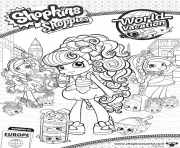 Shopkins Shoppies Cute Vacation dessin à colorier