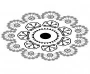 Mandala fleur 6 dessin à colorier