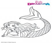 Gulli Barbie Sirene Arc en Ciel dessin à colorier