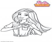 Barbie t aime ! dessin à colorier