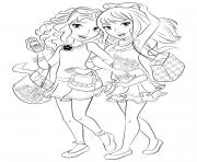 Coloriage Barbie Chelsea et Honey dessin