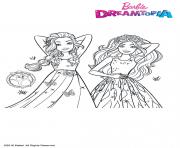 Coloriage Gulli Barbie et Chelsea au Royaume Arc en Ciel dessin