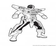 Power Rangers Argent en Armure dessin à colorier