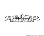 Logo Power Rangers Super Megaforce dessin à colorier