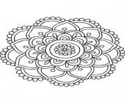 Coloriage Mandala fleur 6 dessin