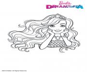 Barbie au Royaume des Paillettes dessin à colorier