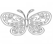 Mandala papillon dessin à colorier