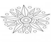 Mandala fleur 12 dessin à colorier