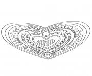 Gulli Mandala coeur dessin à colorier