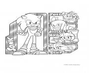 Gulli Sonic et son equipe dessin à colorier