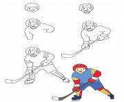 comment dessiner hockey sur glace dessin à colorier