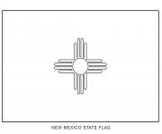 new mexico drapeau Etats Unis dessin à colorier