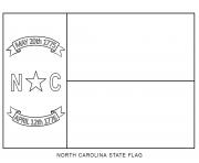 north carolina drapeau Etats Unis dessin à colorier