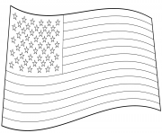 usa drapeau american dessin à colorier