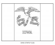 iowa drapeau Etats Unis dessin à colorier