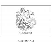 illinois drapeau Etats Unis dessin à colorier