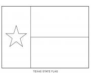 texas drapeau Etats Unis dessin à colorier