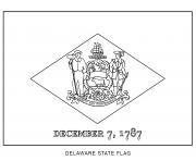 delaware drapeau Etats Unis dessin à colorier