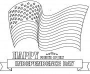 happy fourth of july dessin à colorier